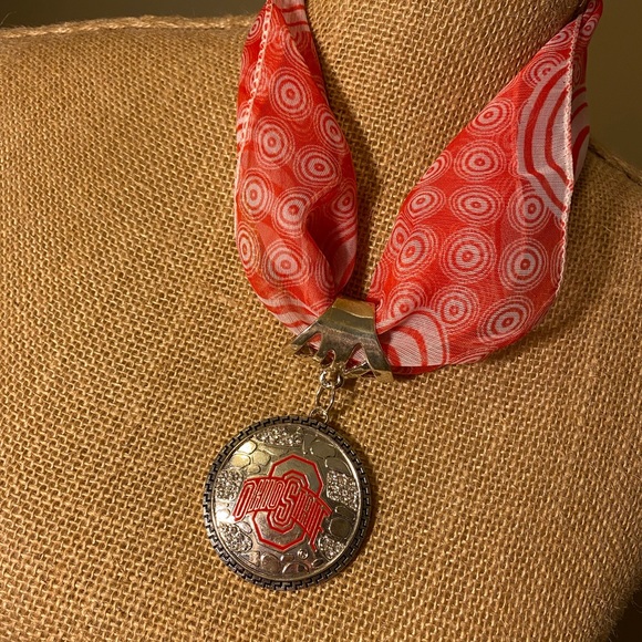 Ohio State Scarf Necklace and Bling Hat - Picture 4 of 7